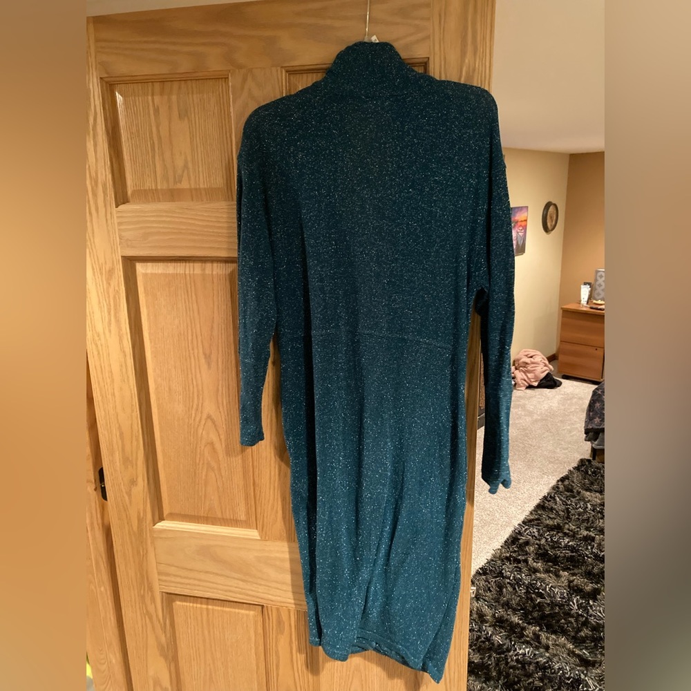 Long open cardigan, sparkly